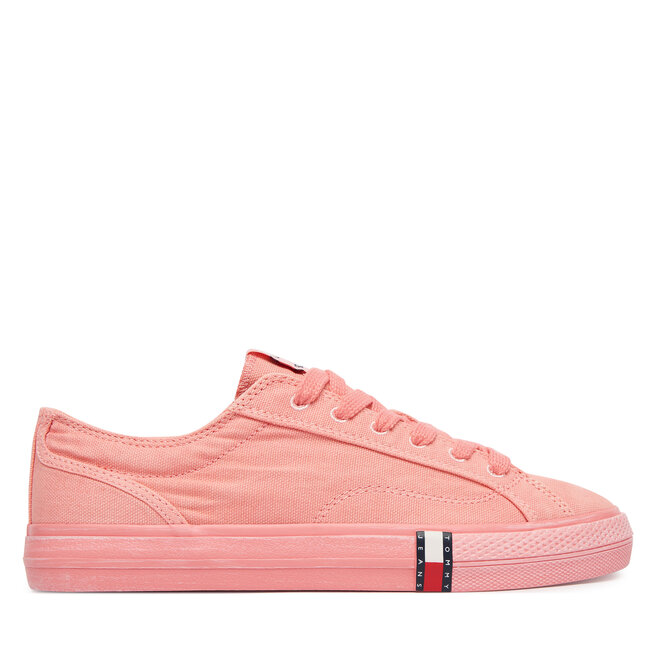 Tenisówki Tommy Jeans Archive Vulc Y2K Washed Canvas EN0EN02957 Różowy - kobiece