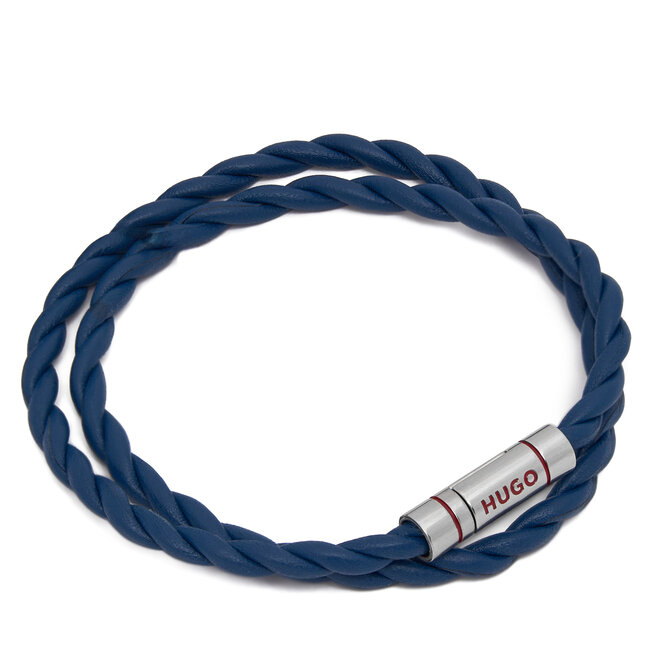 Bransoletka HUGO E-Doublebraid4 50552596 Niebieski -