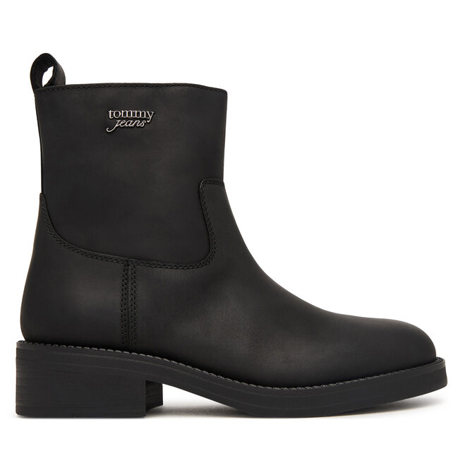 Botki Tommy Jeans Tjw Soft Sole Chelsea Boots Lth EN0EN03080 Czarny - kobiece