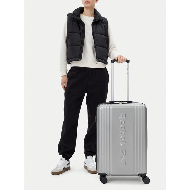 Walizka średnia Reebok CEOWB-RBK-WAL-003-07-CCC-M Srebrny -
