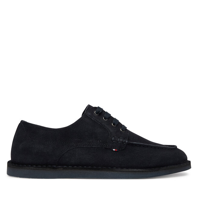 Półbuty Tommy Hilfiger Stitchdown Suede Derby FM0FM05841 Granatowy - męskie