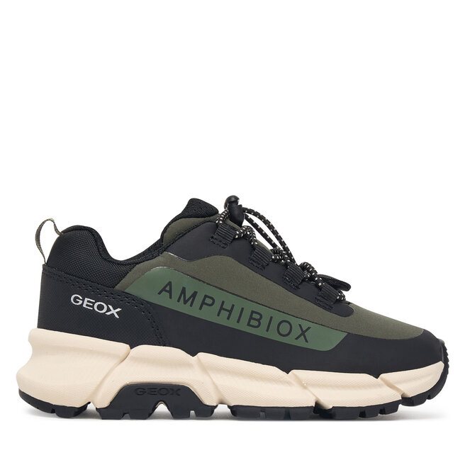 Sneakersy Geox J Flexyper Plus Boy B Abx J46LCC 0FU50 C0498 M Zielony ciemny - chłopięce
