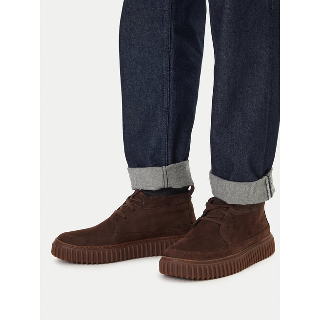 Trzewiki Clarks Torhill LaceHi 26184694 Brązowy ciemny - męskie