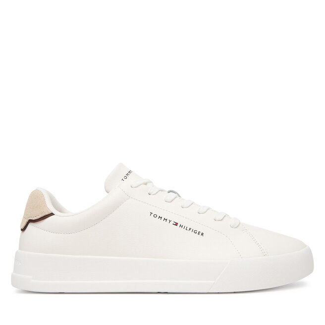 Sneakersy Tommy Hilfiger Th Court Lth Detail Ess FM0FM05367 Biały - męskie