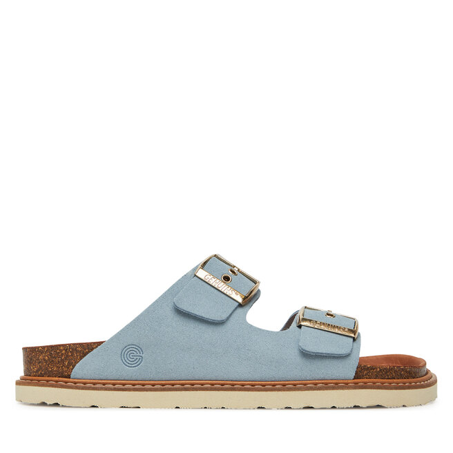 Klapki Genuins Hawaii Velour G106252 Błękitny -