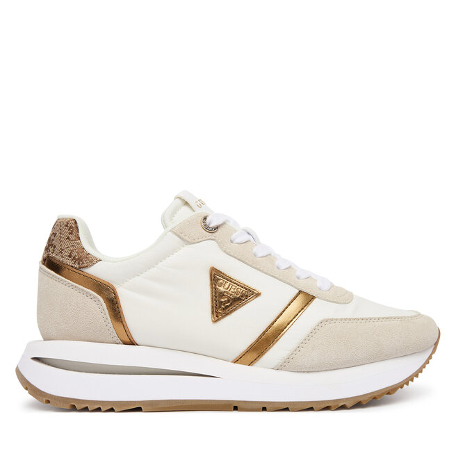 Sneakersy Guess FLPEAG ELE12 Écru - kobiece