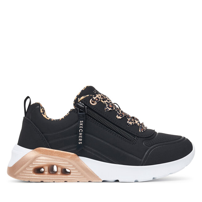 Sneakersy Skechers UNO Lite 2.0 - Leopard Stride 310708L/BLK Czarny - dziewczęce