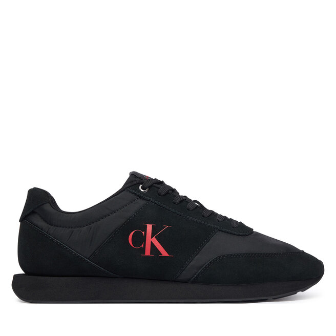 Sneakersy Calvin Klein Retro Runner Band Lth-Su HM0HM02212 Czarny - męskie