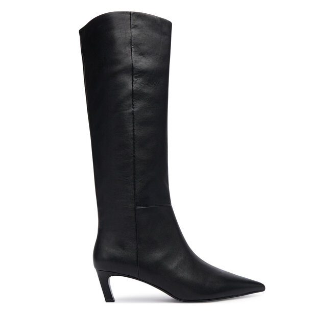 Kozaki Calvin Klein Ess Kitten Heel Long Boots HW0HW02690 Czarny - kobiece