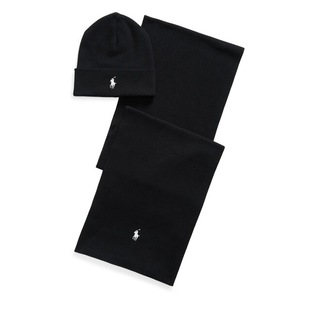 Zestaw szalik i czapka Polo Ralph Lauren 710B28980002 Czarny -
