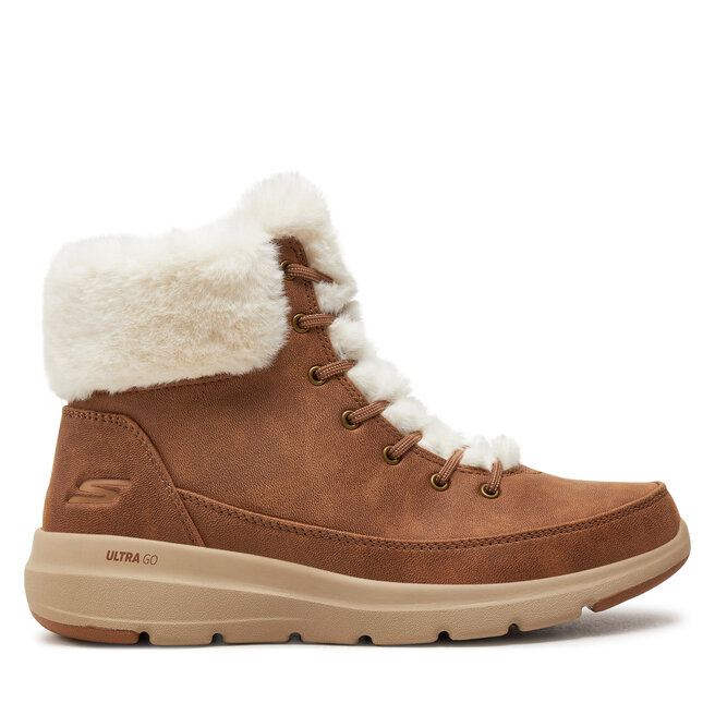 Trzewiki Skechers Glacial Ultra - Wonderland 144202 Brązowy - kobiece