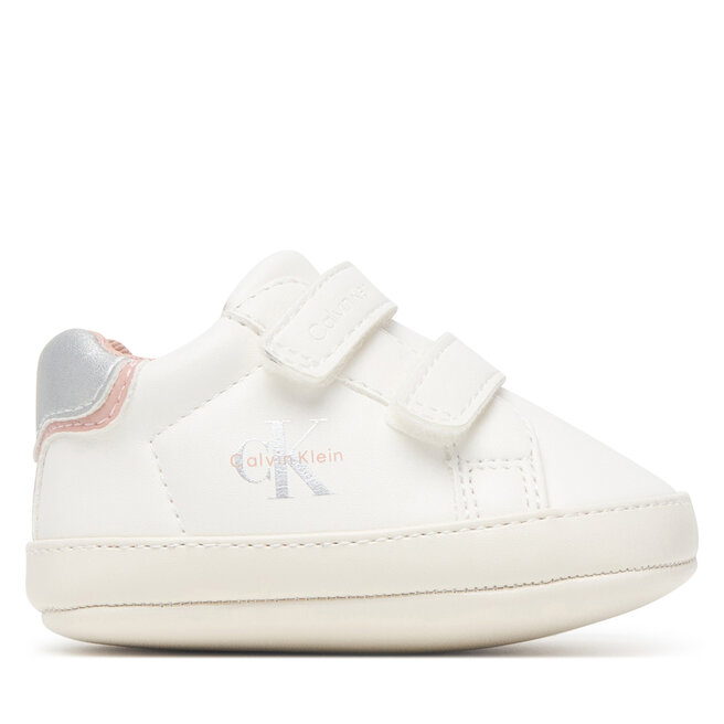 Sneakersy Calvin Klein V0A9-83380-1582 Kremowy - dziewczęce