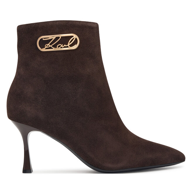 Botki KARL LAGERFELD Sienna KL32747 Brązowy ciemny - kobiece
