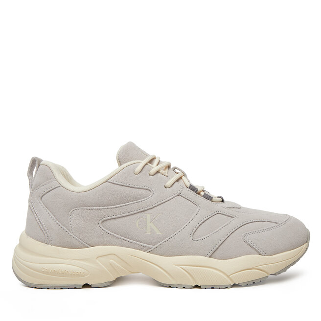 Sneakersy Calvin Klein Jeans Retro Tennis Low Mg Mix Media YM0YM01171 Szary - męskie
