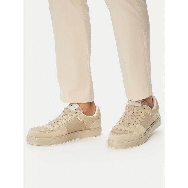 Sneakersy Emporio Armani EM005293 AF24321 M1359 Beżowy - męskie