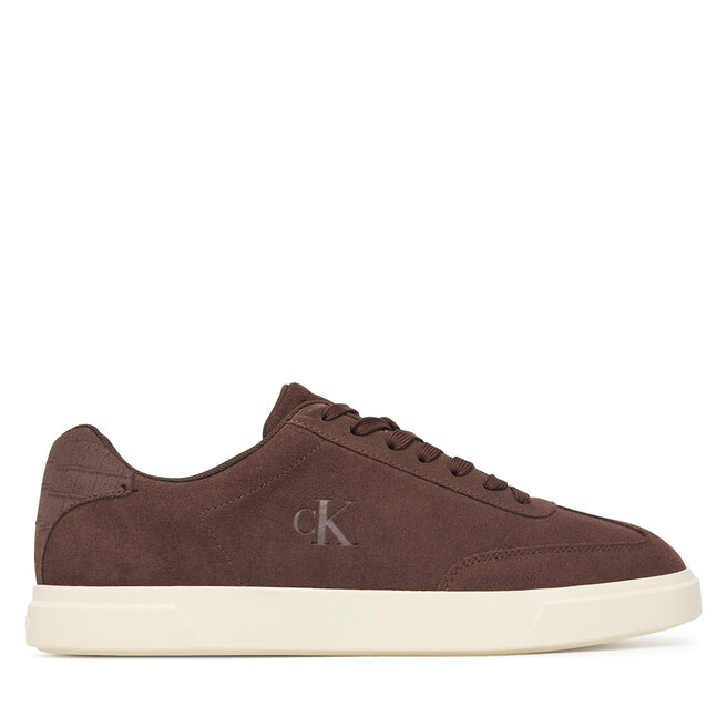 Sneakersy Calvin Klein Low Prof Cupsole Laceup Croc Bt HM0HM02285 Brązowy - męskie