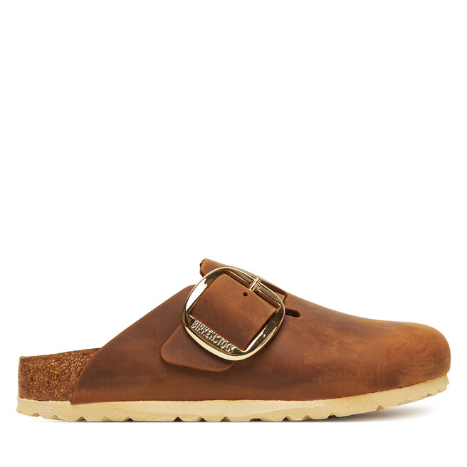 Klapki Birkenstock Boston Big Buckle Hex 1030446 Brązowy -