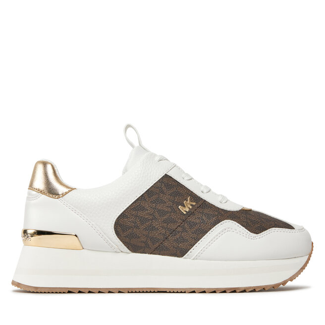 Sneakersy MICHAEL Michael Kors Raina Trainer 43R4RNFSAB Biały - kobiece