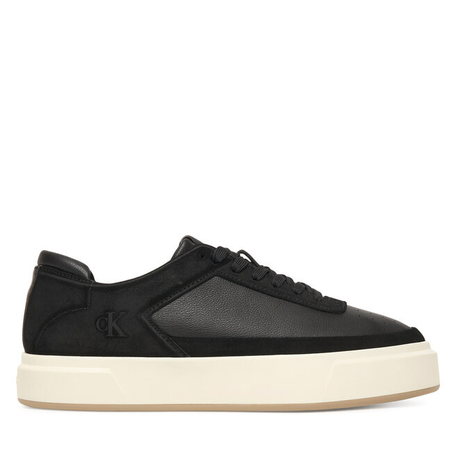 Sneakersy Calvin Klein Basket Cupsole Laceup Lth-Nu YM0YM01354 Czarny - męskie