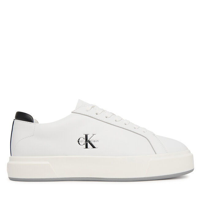 Sneakersy Calvin Klein Basket Cupsole Laceup Lth Ml YM0YM01460 Biały - męskie