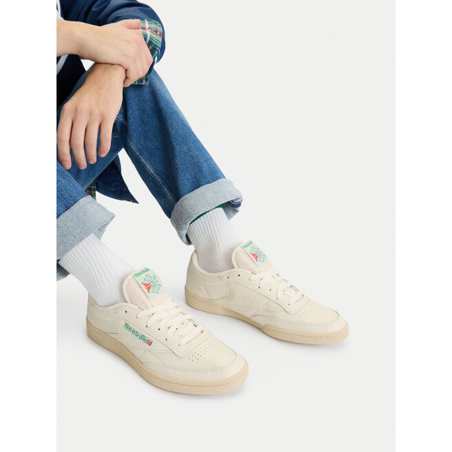 Sneakersy Reebok EO-CLUB C 85 VINTAGE 100000317 Kremowy - męskie
