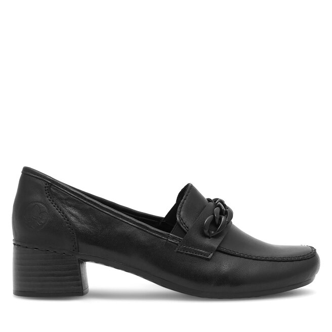 Loafersy Rieker 41660-00 Czarny - kobiece