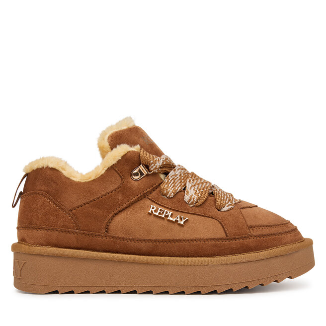 Sneakersy REPLAY GWF6H .000.C0207T Brązowy - kobiece