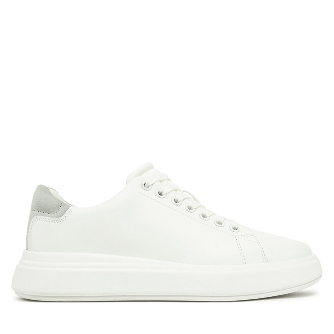 Sneakersy Calvin Klein Cupsole Lace Up - Suede Bt HW0HW02404 Biały - kobiece