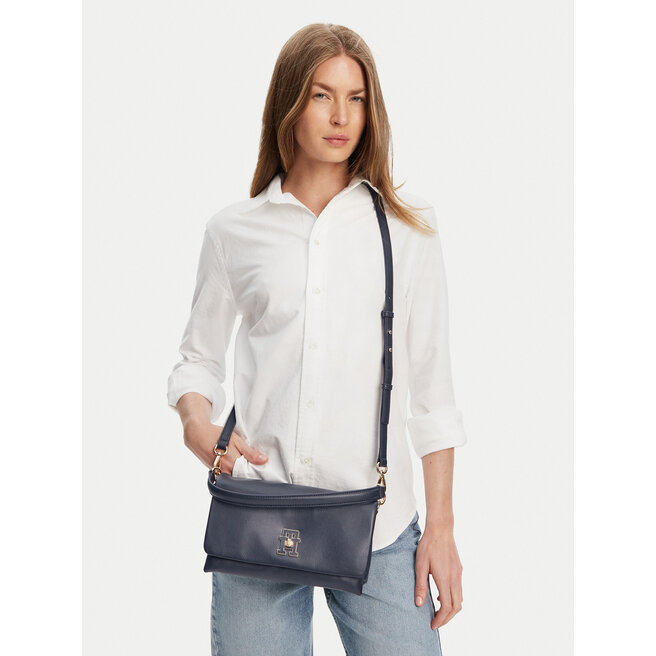 Torebka Tommy Hilfiger Th Modern Conv Crossover AW0AW17465 Granatowy -