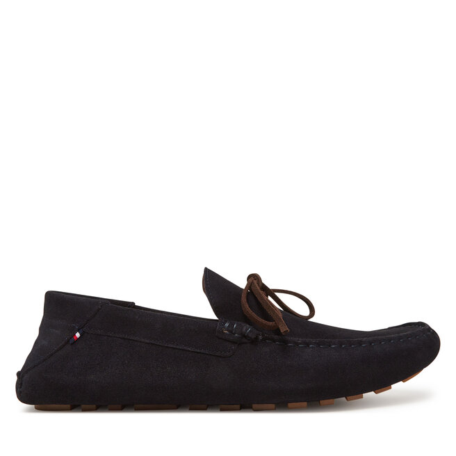 Mokasyny Tommy Hilfiger Hilfiger Folded Suede Driver FM0FM05385 Granatowy -