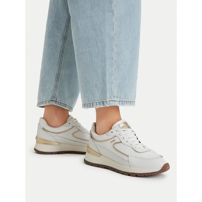 Sneakersy Geox D Desya B Abx D563LB 8554 C1000 Biały - kobiece