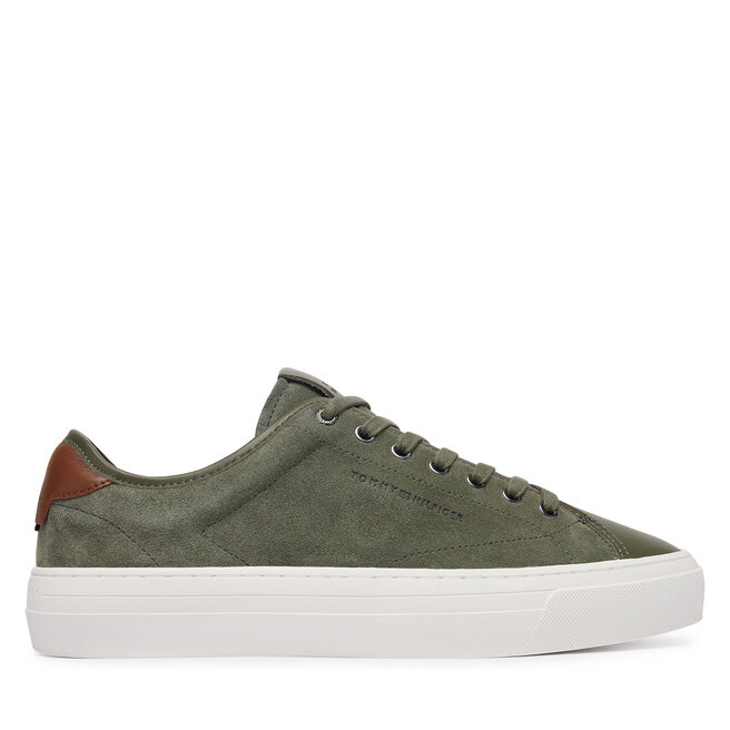 Sneakersy Tommy Hilfiger Dress Casual Mix FM0FM05993 Khaki - męskie