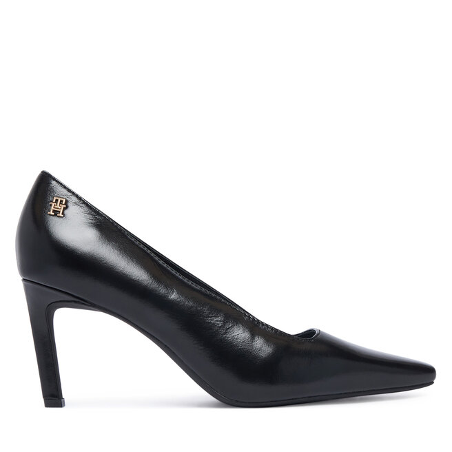 Szpilki Tommy Hilfiger Squared Toe High Heel Lth Pump FW0FW09510 Czarny - kobiece