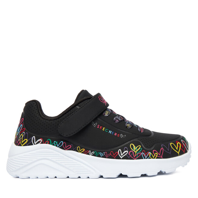Sneakersy Skechers Uno Lite 314091L BKMT Czarny - dziewczęce