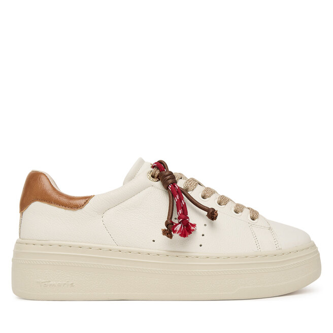 Sneakersy Tamaris 1-23775-47 Kremowy - kobiece