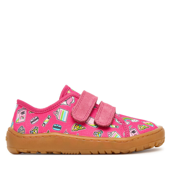 Kapcie Froddo Barefoot Canvas G1700440-10 S Różowy - dziewczęce