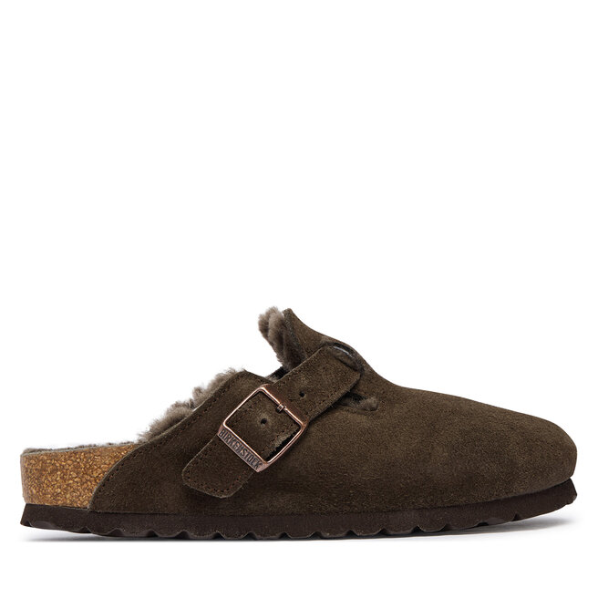 Klapki Birkenstock Boston Fur 1020529 Brązowy -