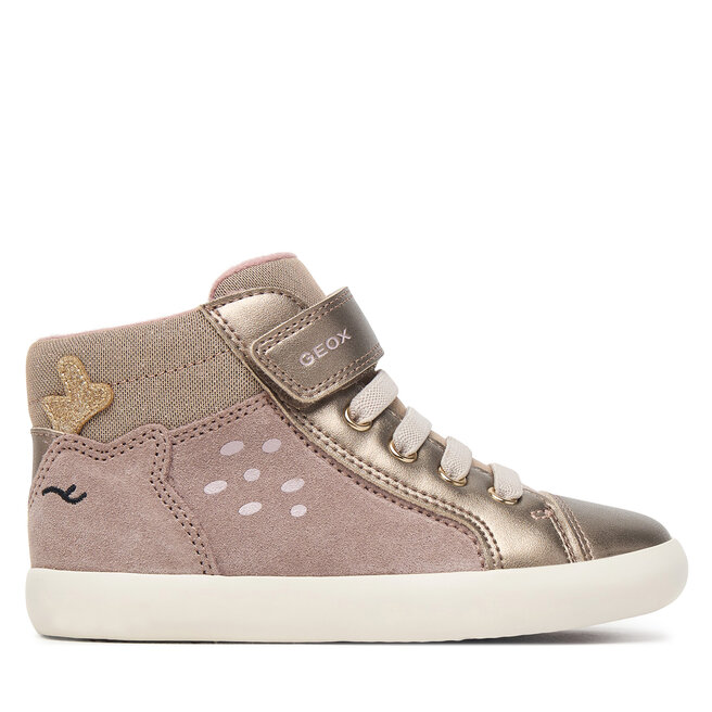 Sneakersy Geox B Gisli Girl B661MA 022NF C5005 S Beżowy ciemny - dziewczęce