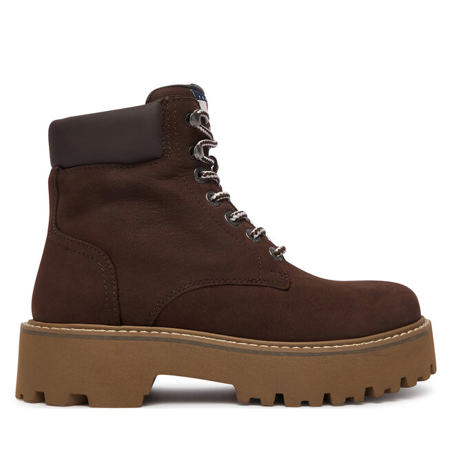 Trapery Tommy Jeans Tjw Platform Nubuck Boots EN0EN03114 Brązowy - kobiece