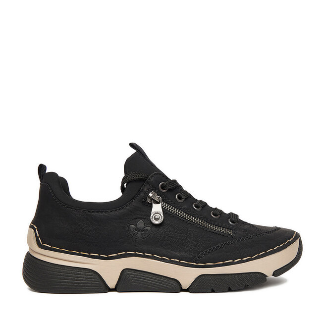 Sneakersy Rieker 45973-00 Czarny - kobiece