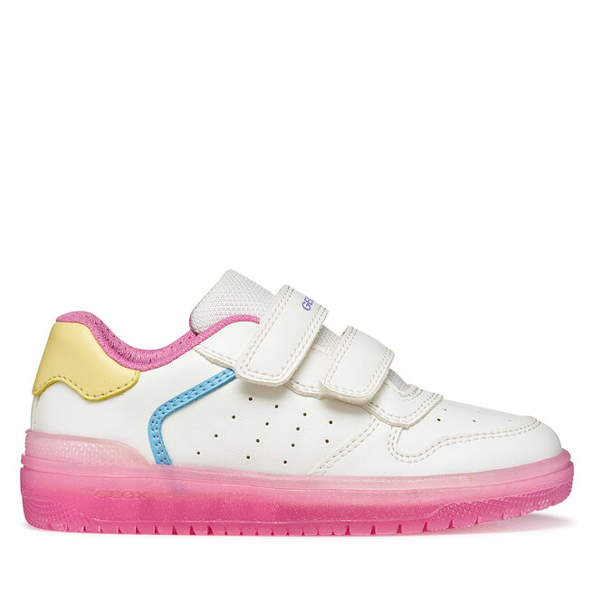Sneakersy Geox J Washiba Girl J45HXB 0003W C1364 D Biały - dziewczęce