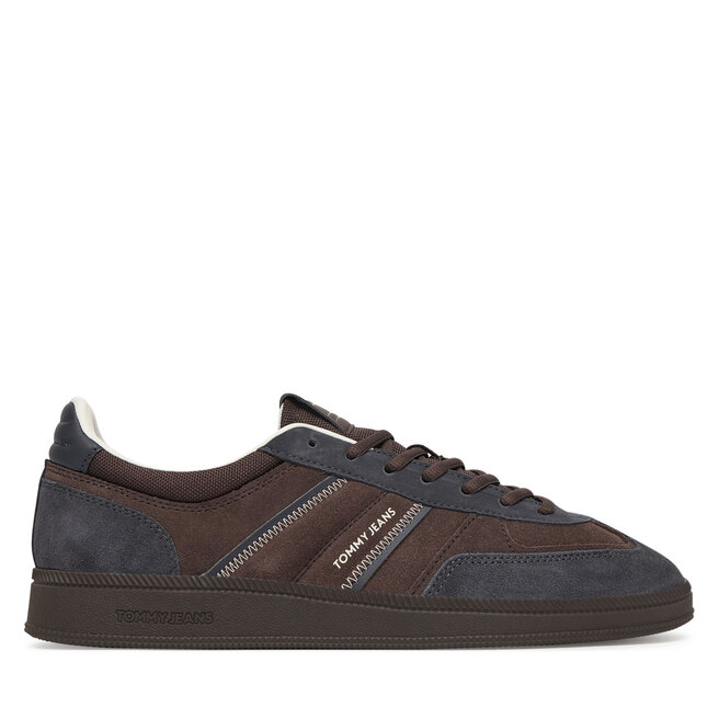 Sneakersy Tommy Jeans The Greenwich Edge Suede EM0EM01662 Brązowy - męskie