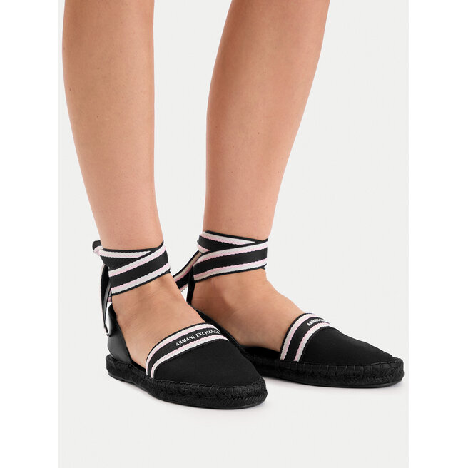 Espadryle Armani Exchange XDS006 XV923 00002 Czarny - kobiece