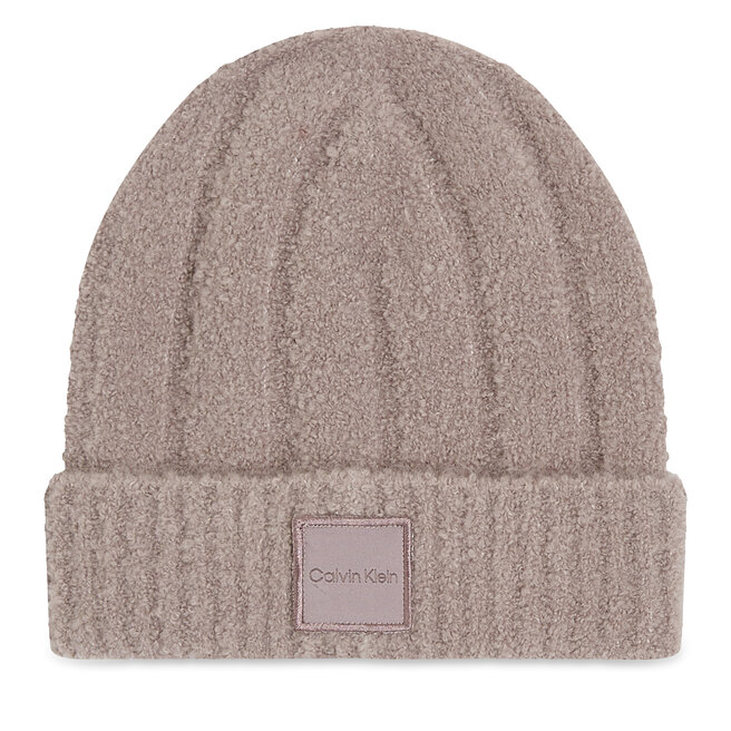 Czapka Calvin Klein Modern Patch Chunky K60K612596 Beżowy -