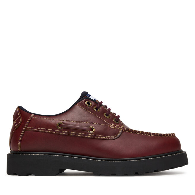 Półbuty Tommy Jeans Archive '01 Boat Shoe Leather EM0EM01651 Brązowy - męskie