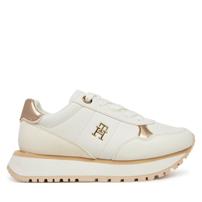 Sneakersy Tommy Hilfiger Low Cut Lace-Up Sneaker T3A9-33759-1355 M Biały - dziewczęce