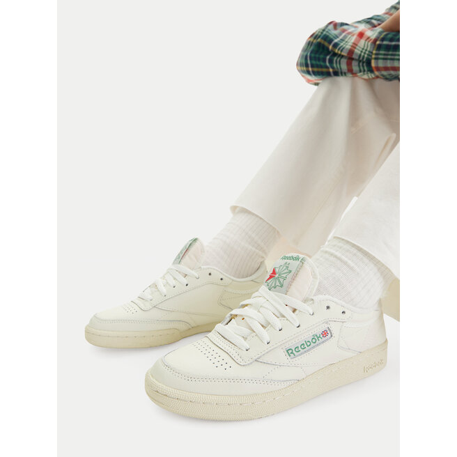 Sneakersy Reebok EO-CLUB C 85 VINTAGE 100007797 Écru - kobiece