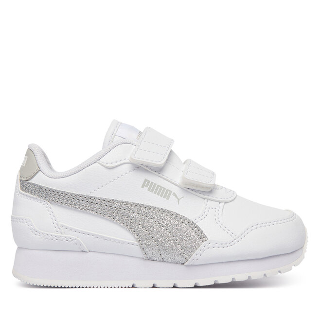 Sneakersy Puma St Runner V4 Glitter 401587 01 Biały - dziewczęce