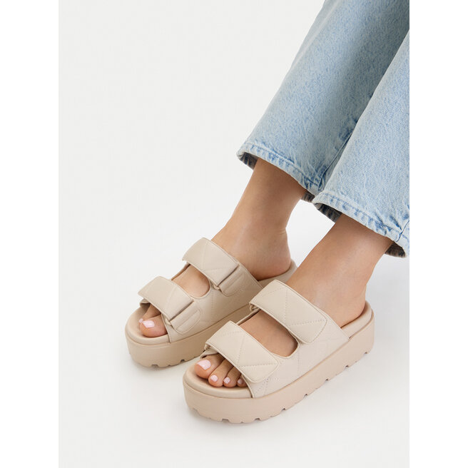 Klapki DeeZee CEO-R25SS09248 Écru -