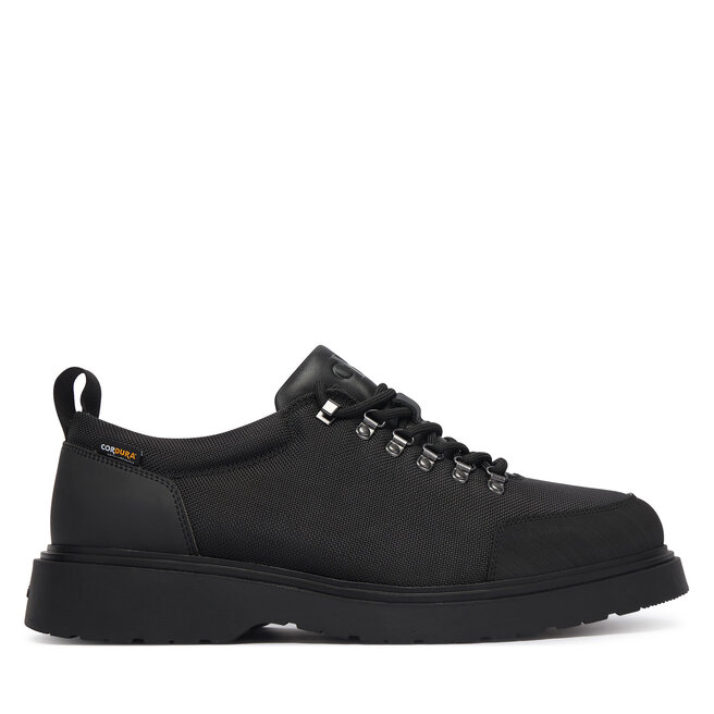 Półbuty Calvin Klein Combat Hiking Shoe Mix Mat Wl HM0HM02248 Czarny - męskie